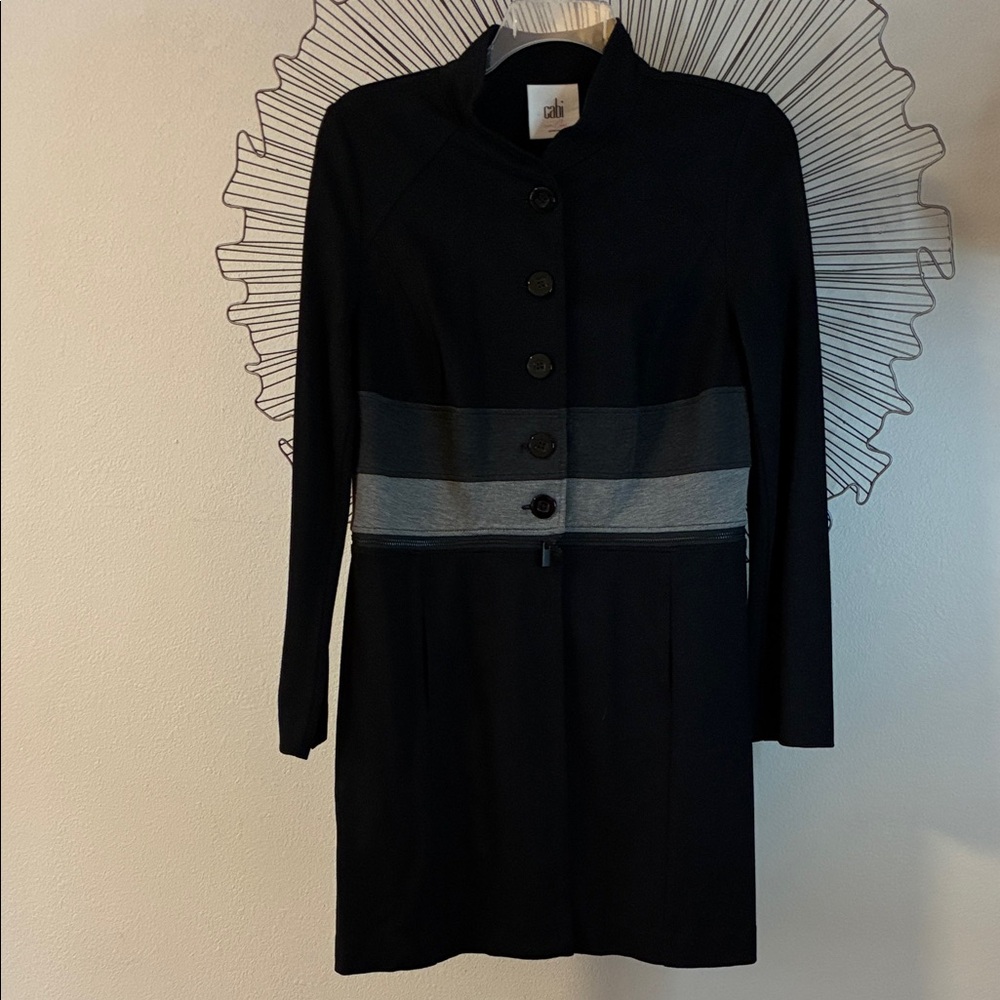 Cabi Love, Carol Convertible Jacket Black Grey Size M